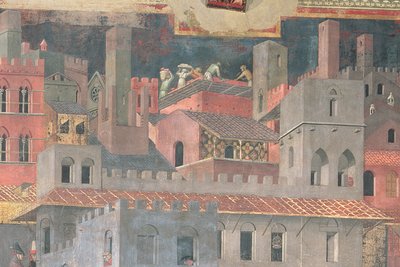 Buon governo in città, 1338-40 (dettaglio) da Ambrogio Lorenzetti